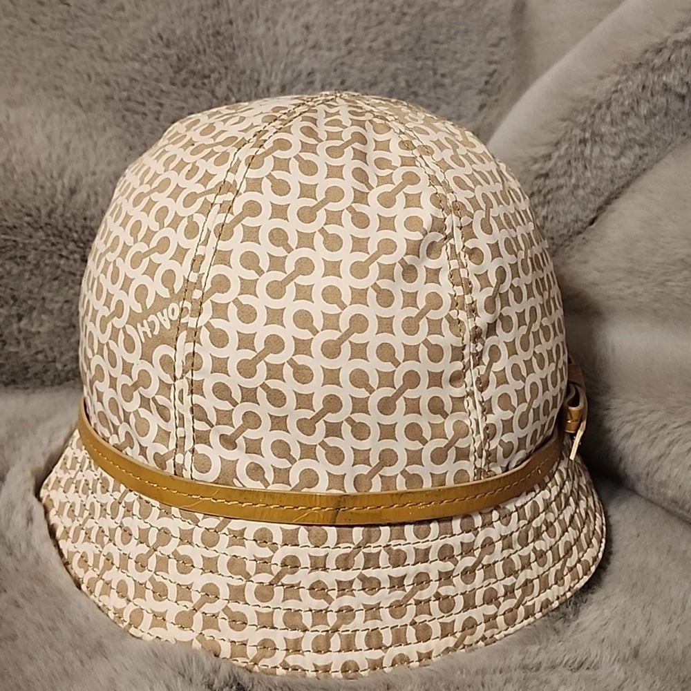 Coach Beige Patterned Women's Hat - Picture 3 of 8